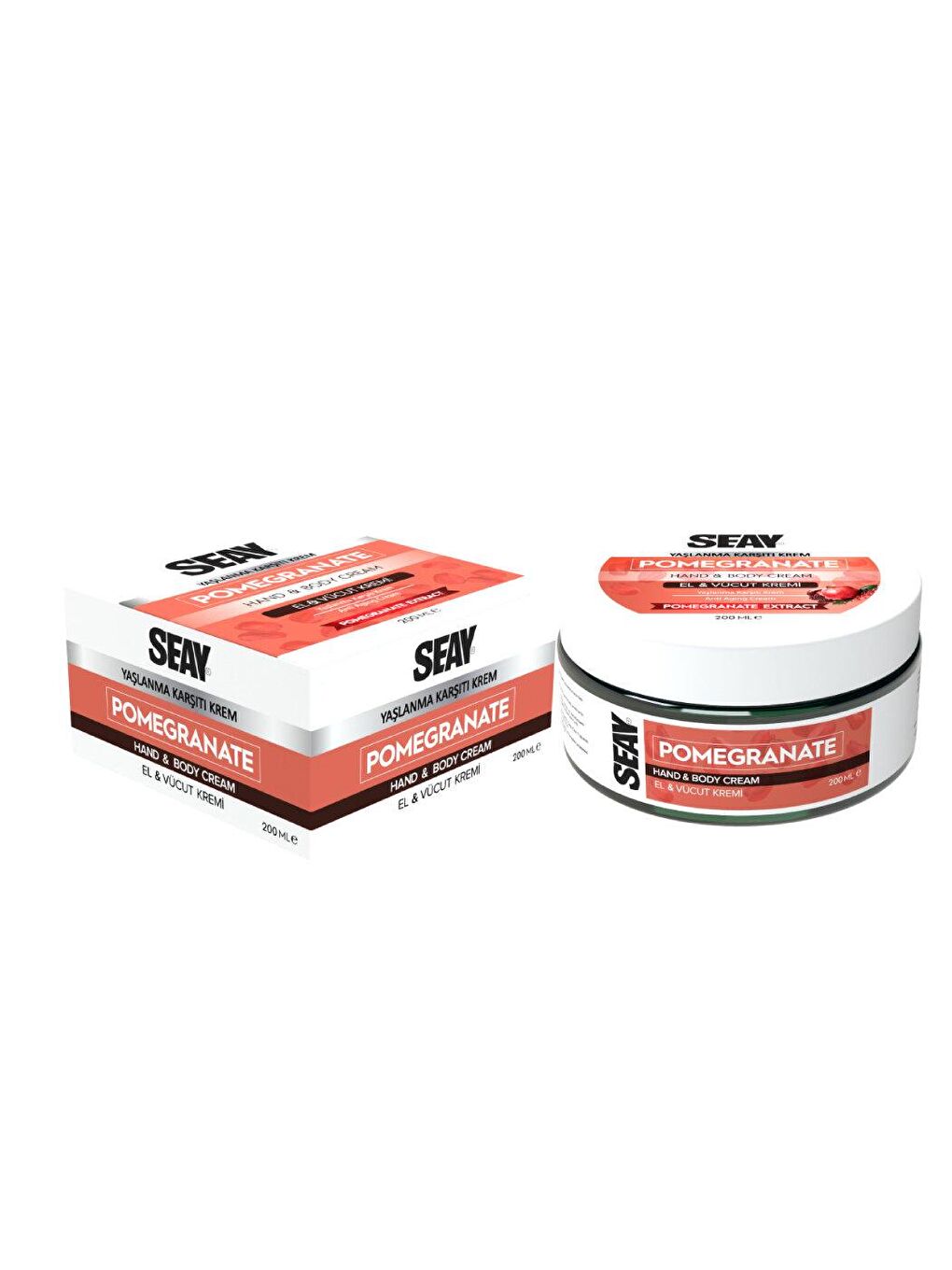 Yaşlanma Karşıtı Nar Kremi El, Vücut ve Yüz Kremi Pomegranate 200 ml