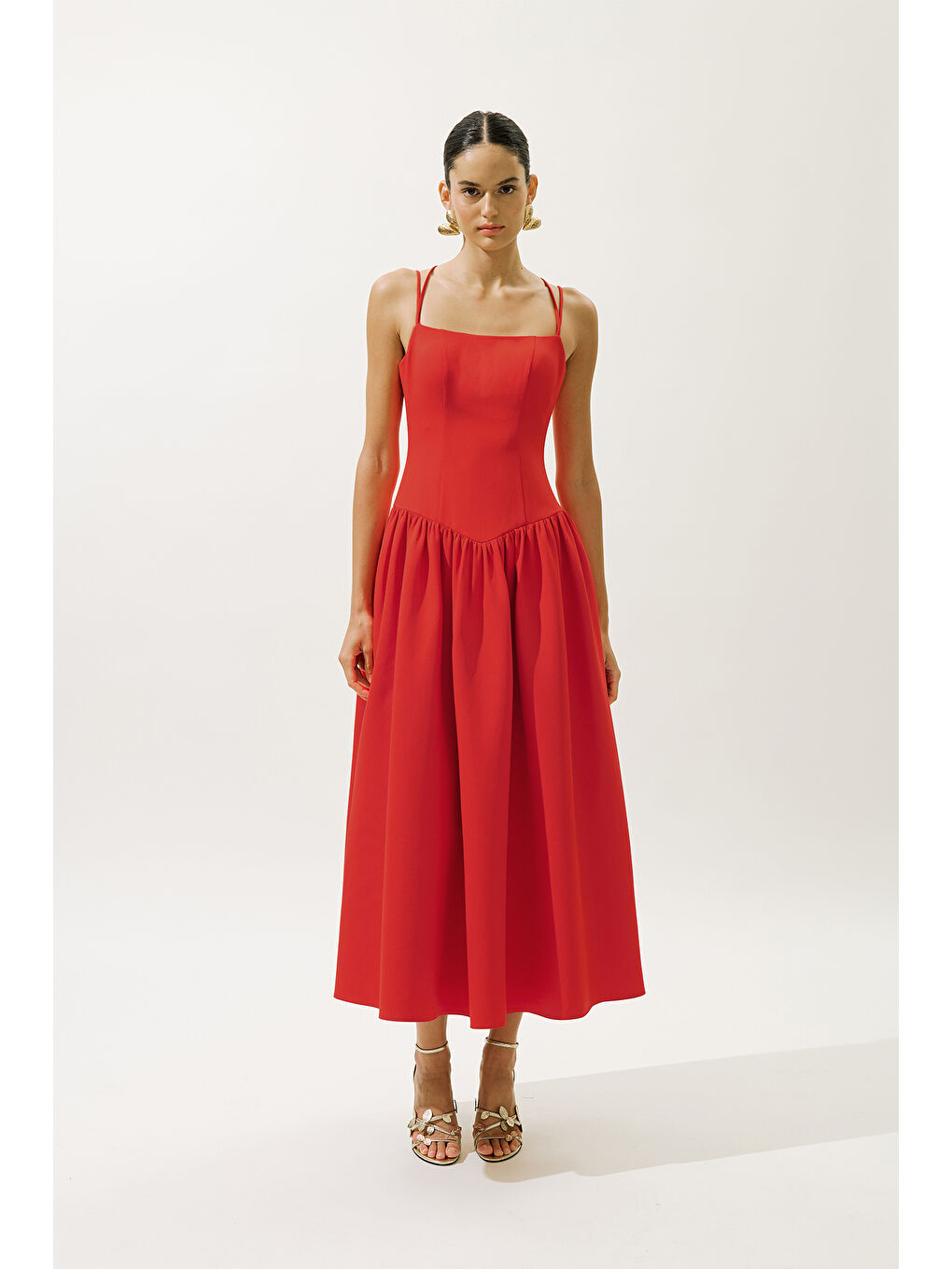 Aprıl Abiye Elbise Kırmızı-1