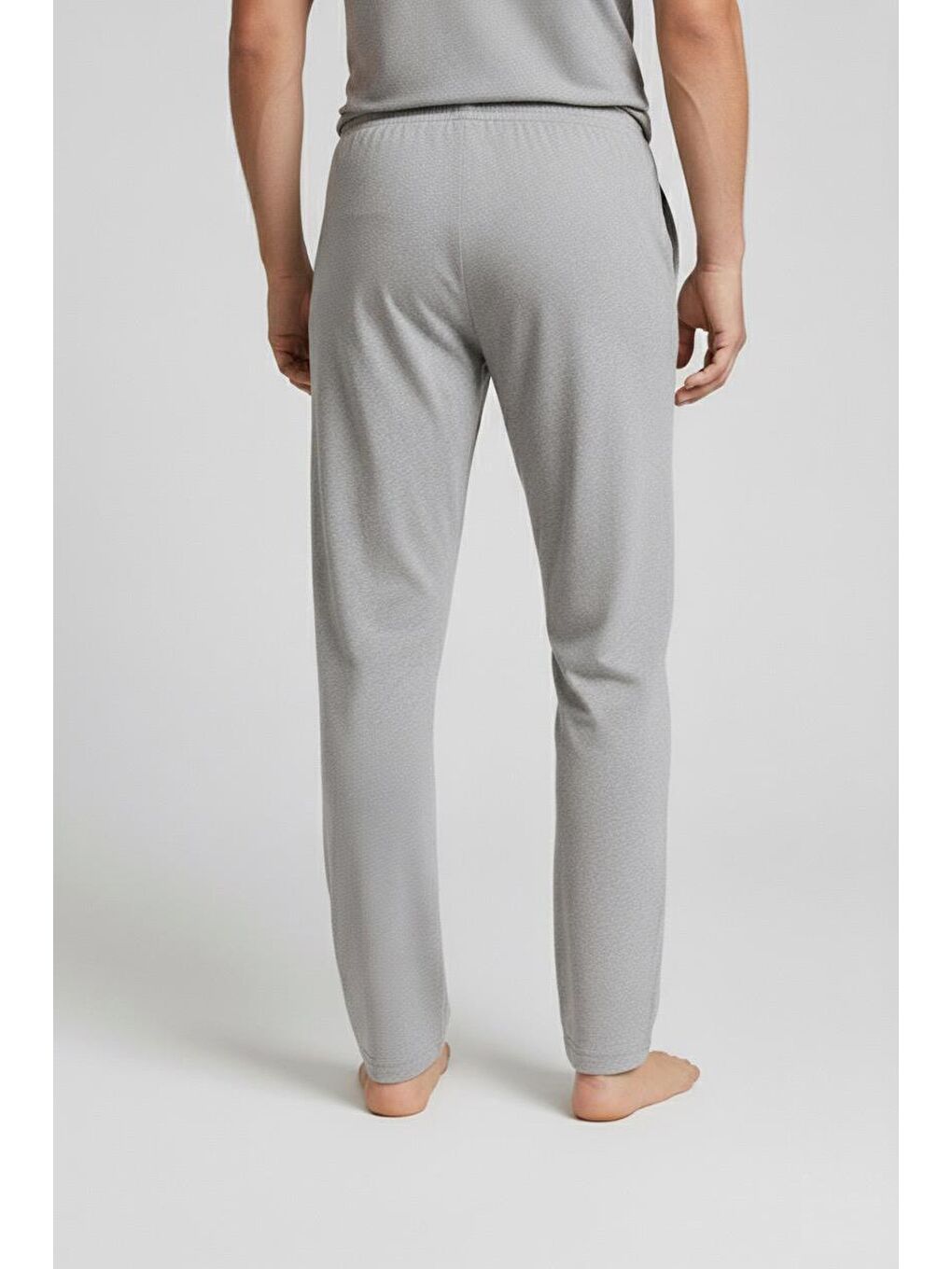 Gri Erkek Uzun Cepli Esnek Elastanlı Viskoz Pijama Altı MAN02-4