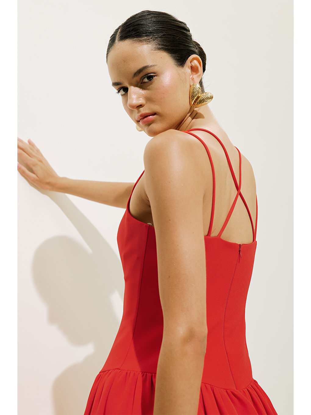 Aprıl Abiye Elbise Kırmızı-3