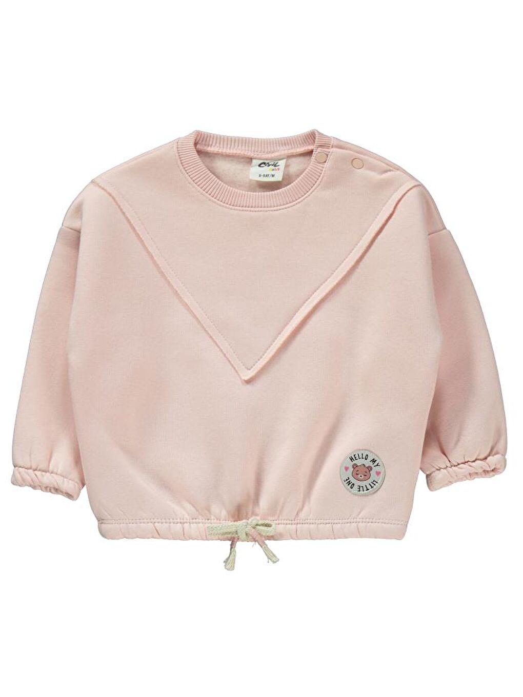 Pembe Baby Hello My Little One Etiketli 6-18 Ay Takım - Pudra 6-9 Ay-5