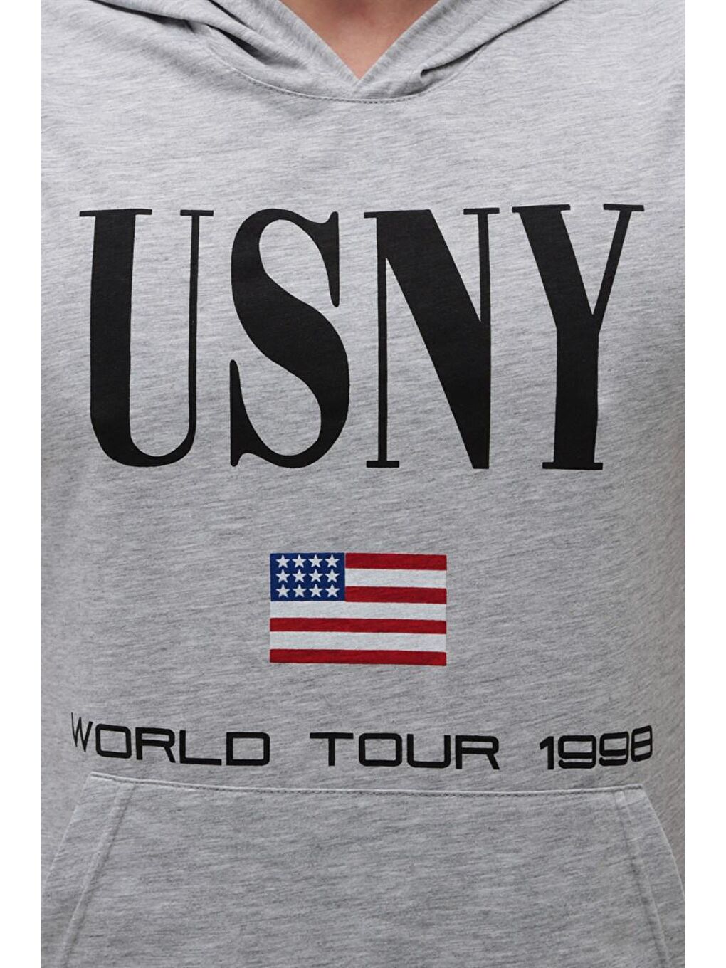 Kapüşonlu Gri Atlet 2887-3