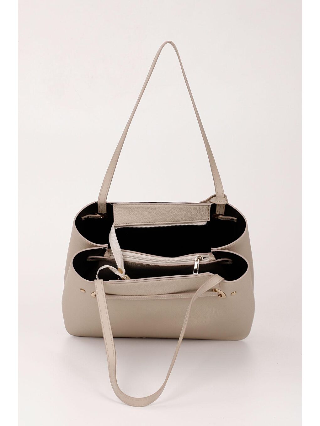 Bej BEJ  Büyük Boy Kadın Omuz Çantası B5454-4