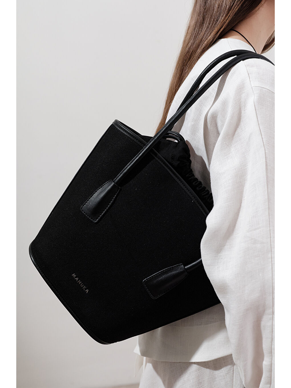 Kanvas Kova Çanta Siyah-1