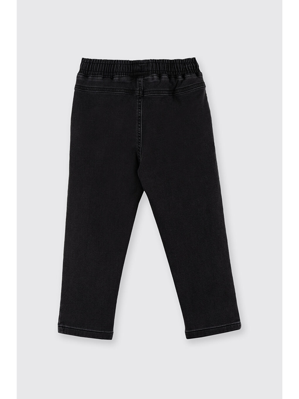 Erkek Bebek Beli Lastikli Yıkamalı Siyah Jean Pantolon-2