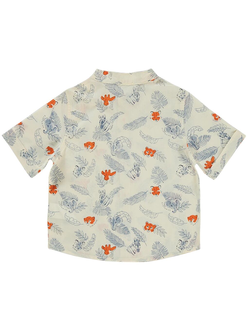 Boys Yaprak Kaplan Desenli 2-5 Yaş Gömlek - Turuncu 5-6 Yaş-1