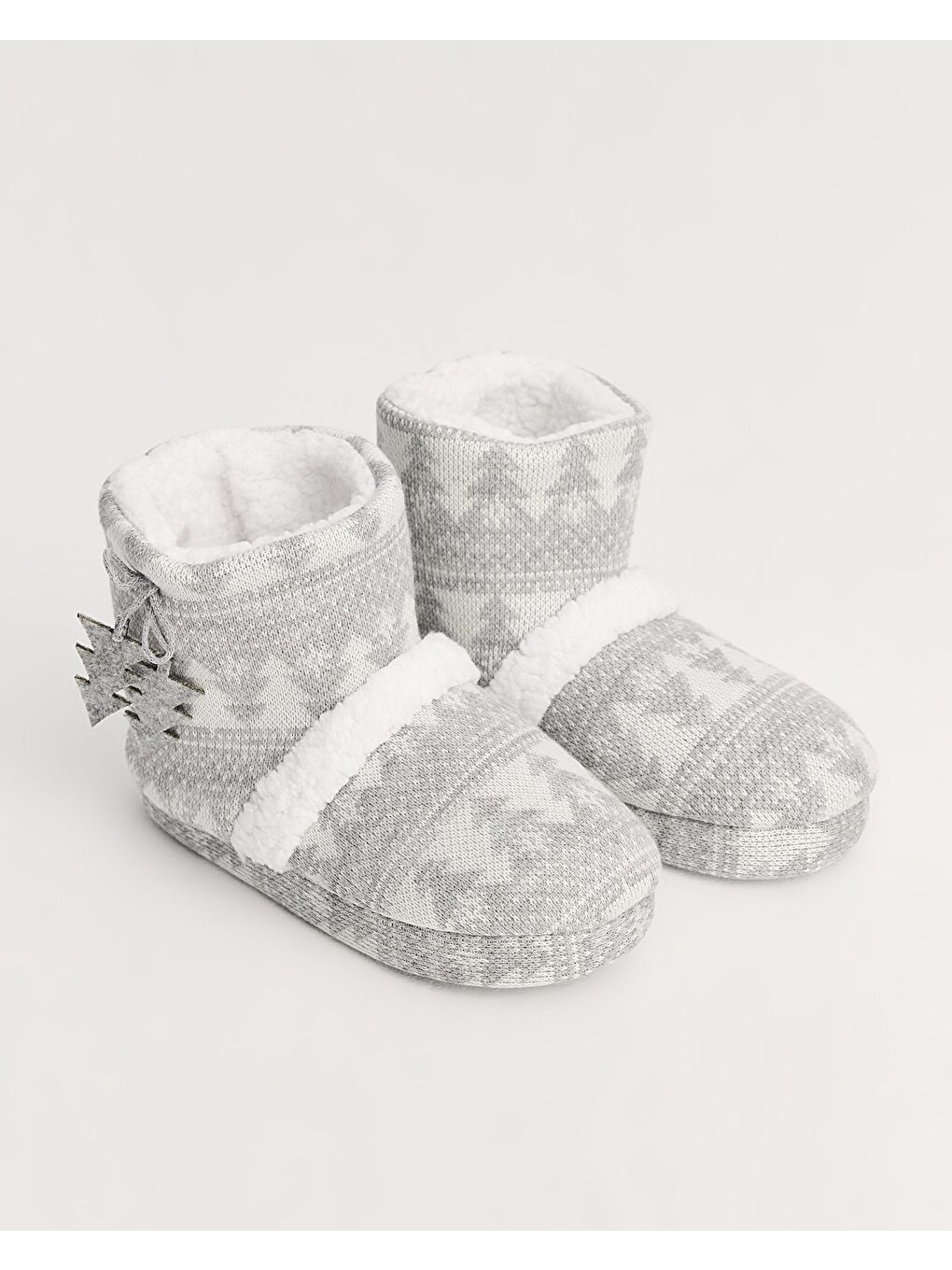 Gri Kadın Triko Panduf - TREE