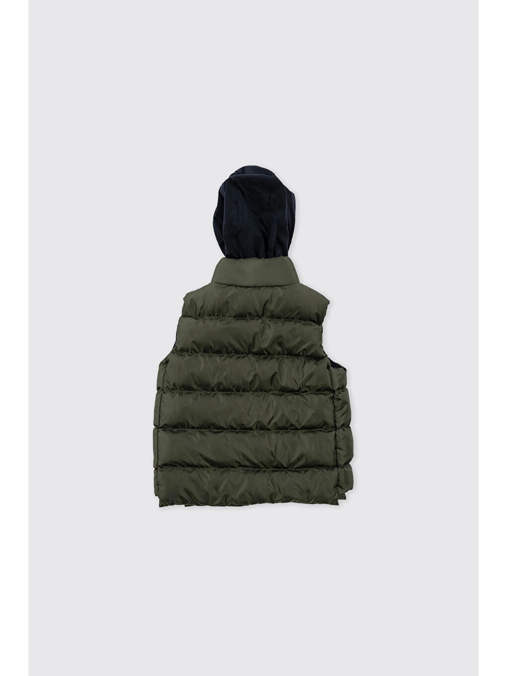 Erkek Çocuk Kapüşonlu Haki Yelek-5