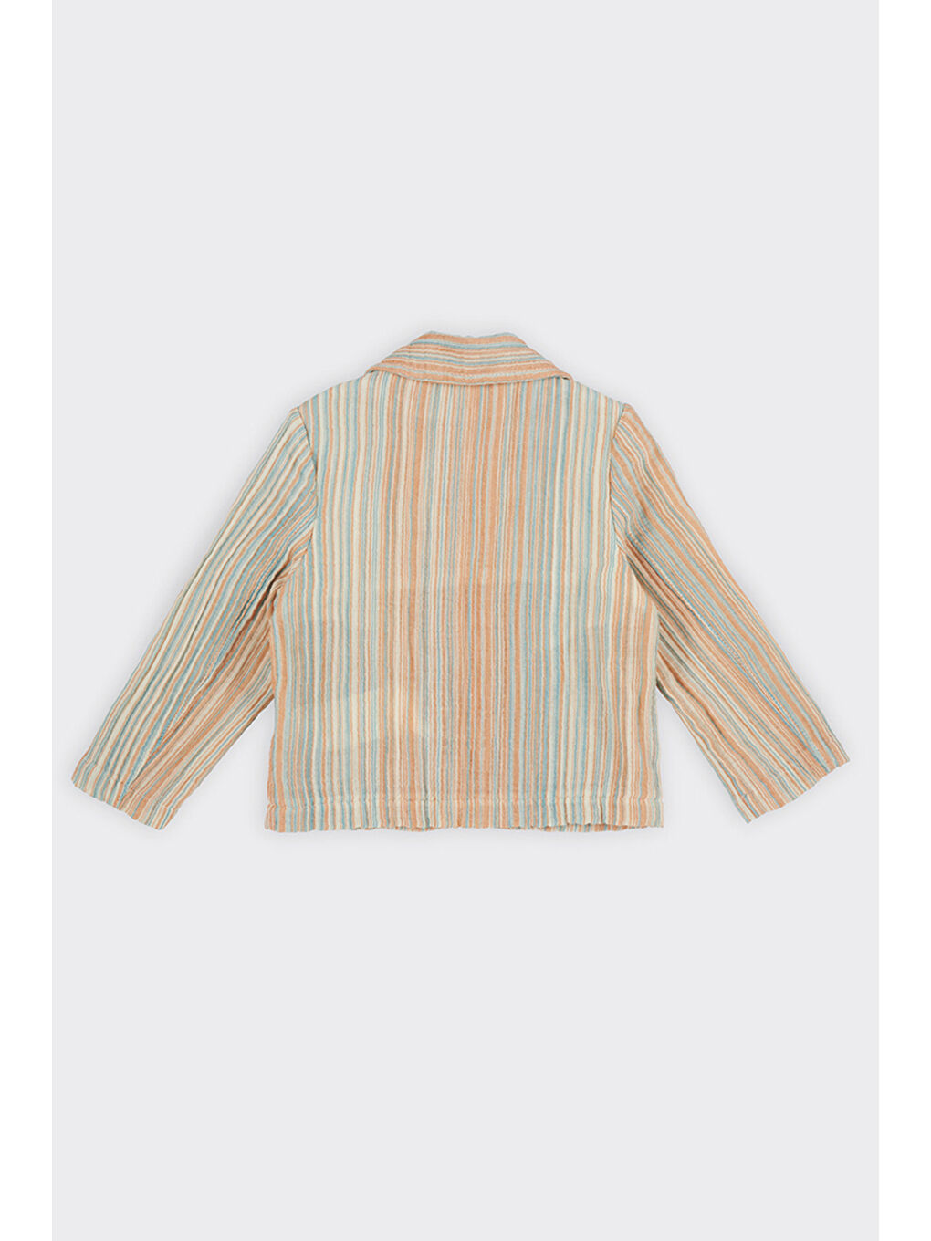 Turuncu Erkek Bebek Çizgi Desenli Oranj Ceket-1