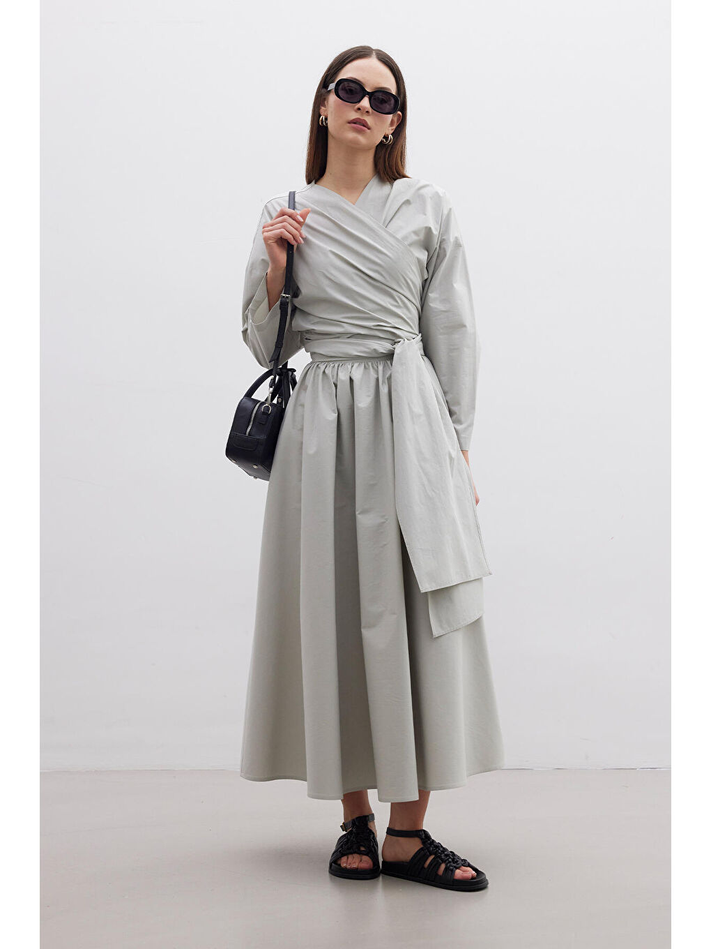 Volanlı Premıum Etek Yeşil