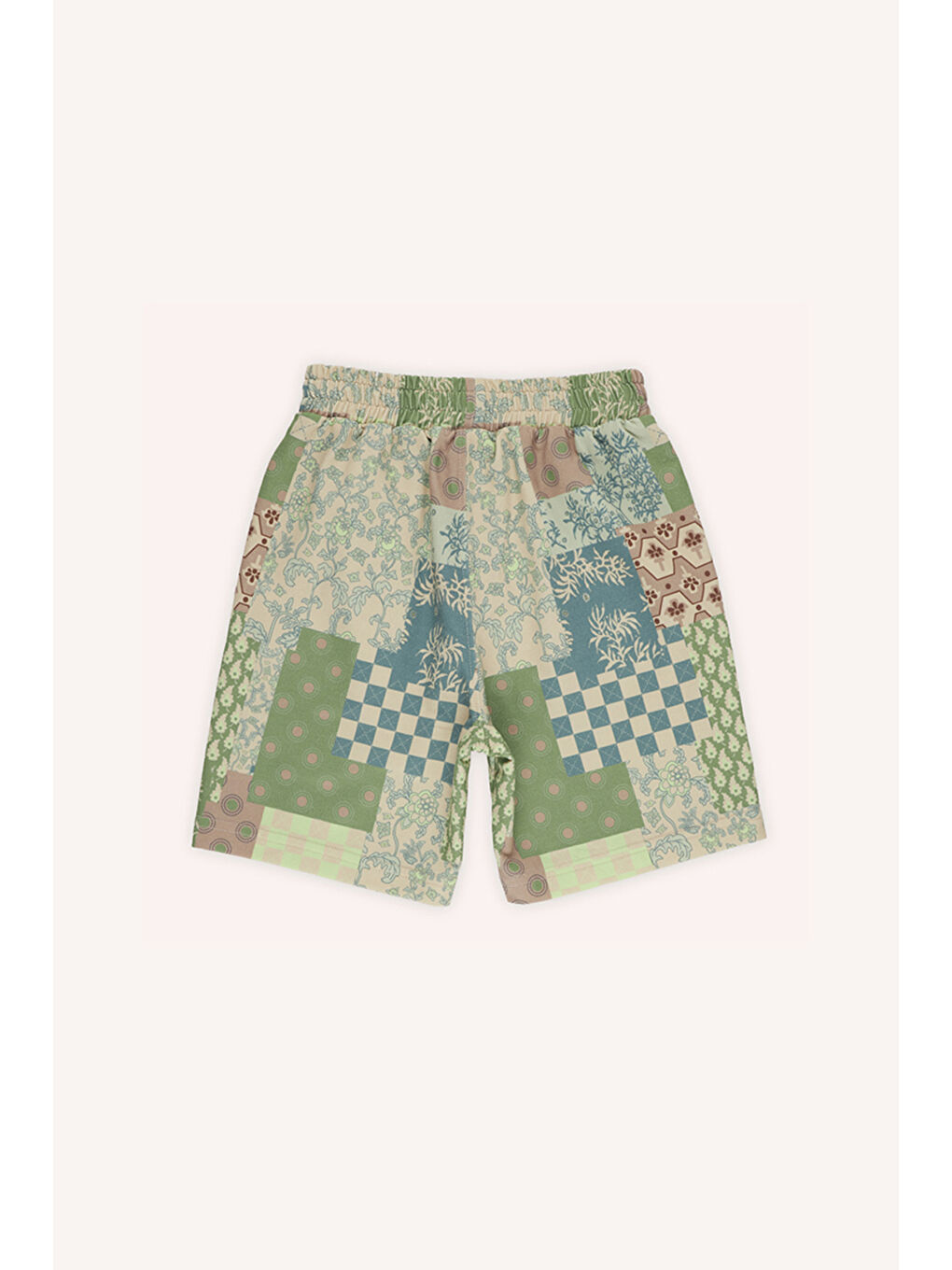 Erkek Çocuk Baskılı Bej Şort-1