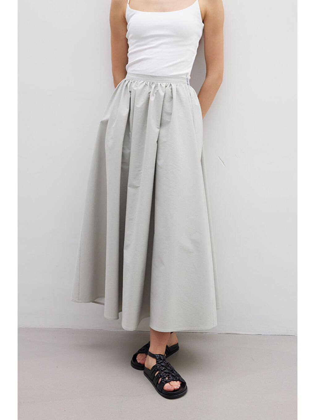 Volanlı Premıum Etek Yeşil-6