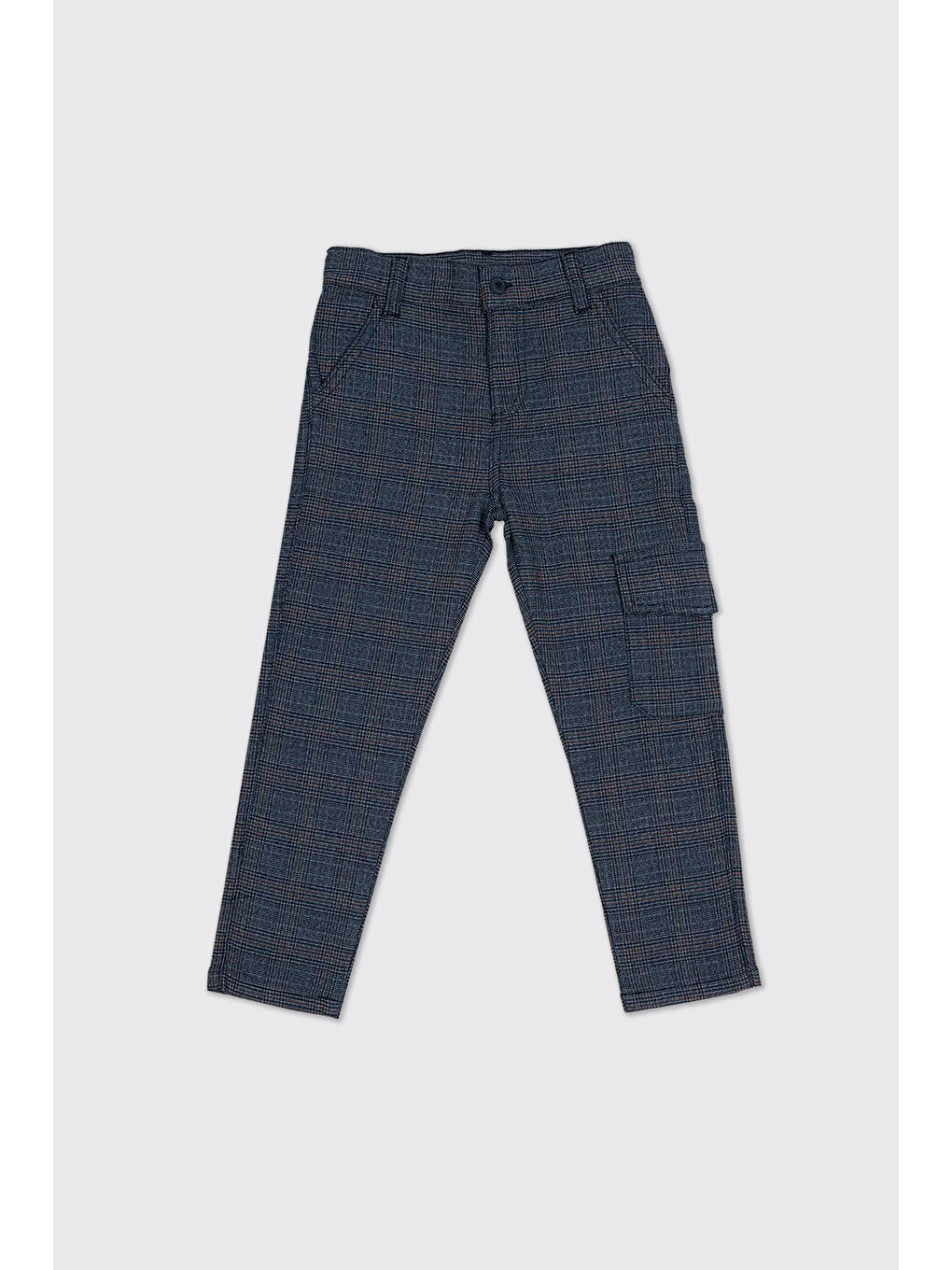 Erkek Çocuk Lacivert Ekose Pantolon-4