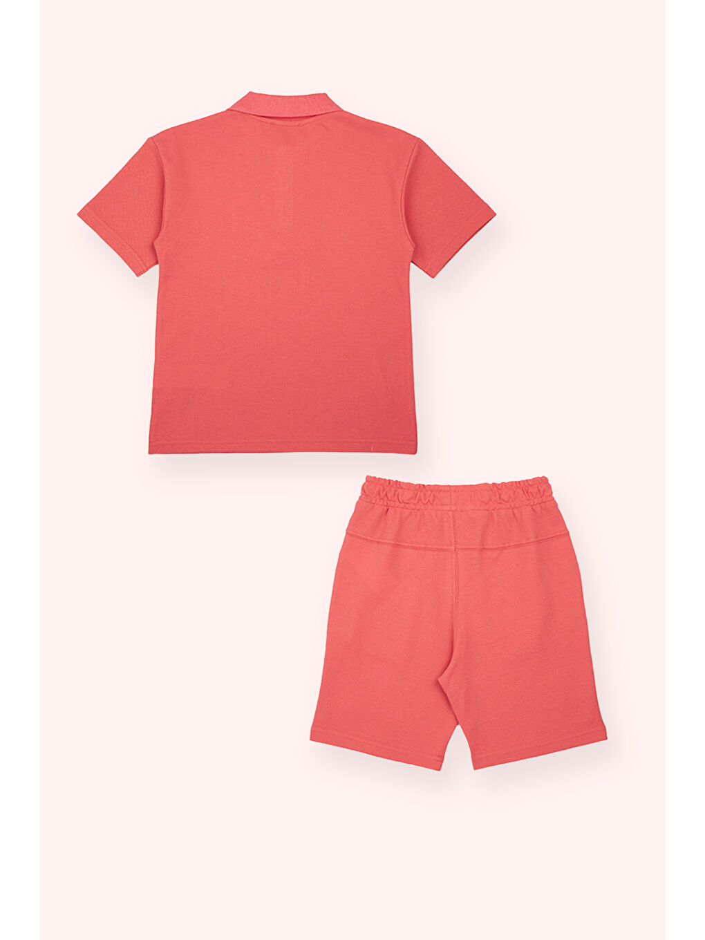 Kırmızı Erkek Çocuk 2'li Nar Şortlu Takım-3