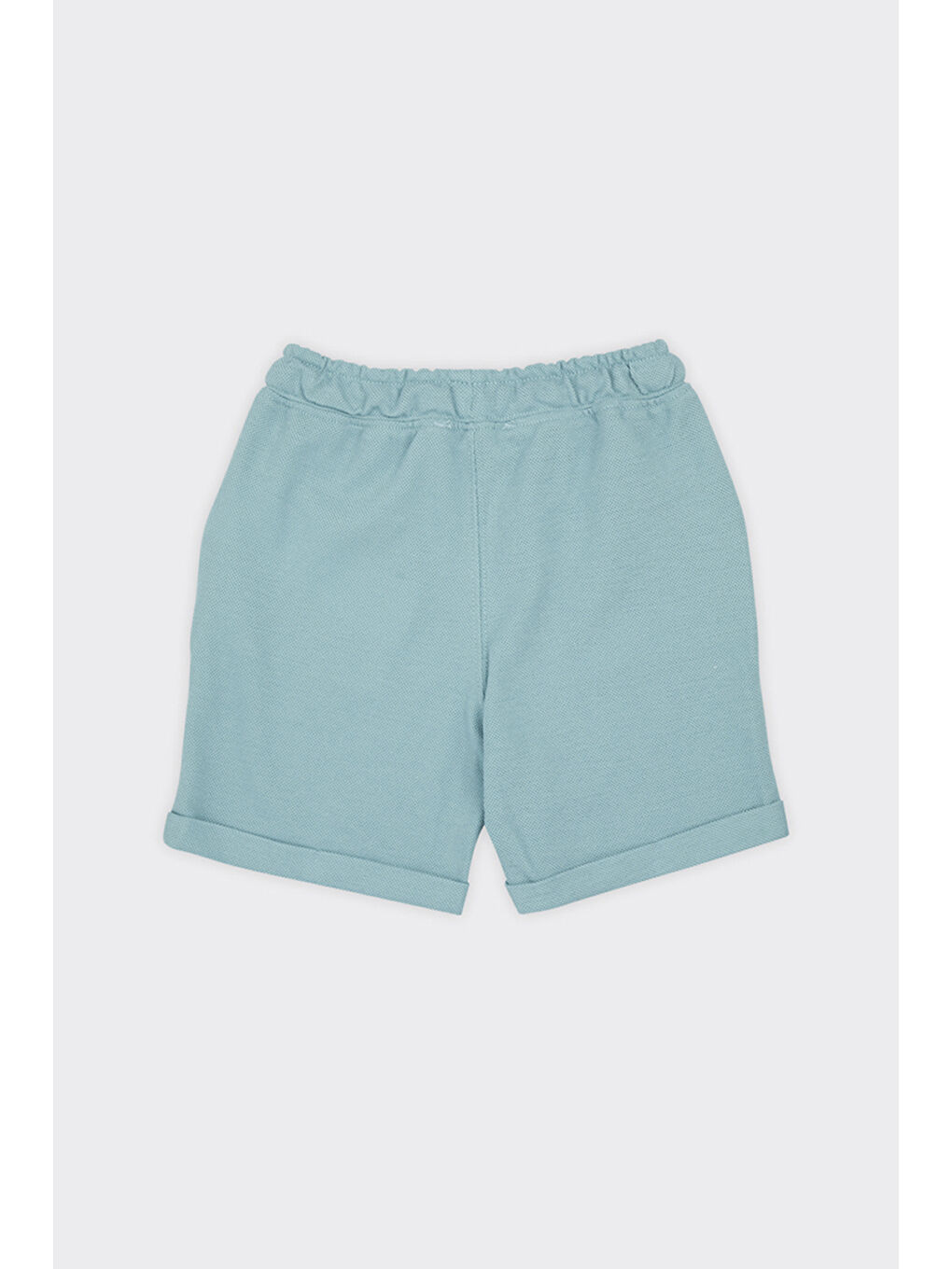 Erkek Bebek Beli Lastikli Yeşil Şort-1