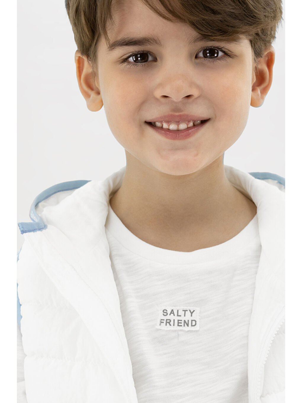 Erkek Çocuk Beyaz Micro Yelek-2