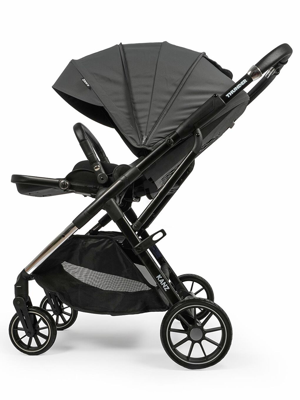 Thunder Travel Sistem Bebek Arabası - Gri-6