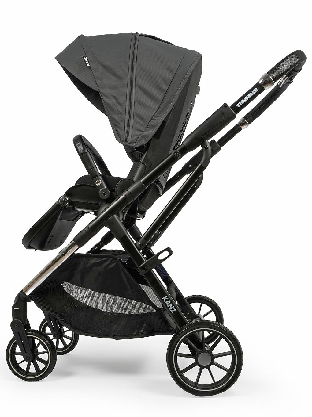 Thunder Travel Sistem Bebek Arabası - Gri-10
