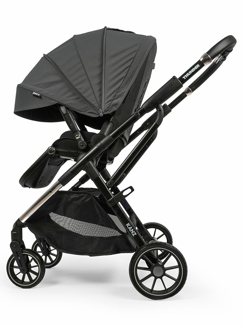 Thunder Travel Sistem Bebek Arabası - Gri-11