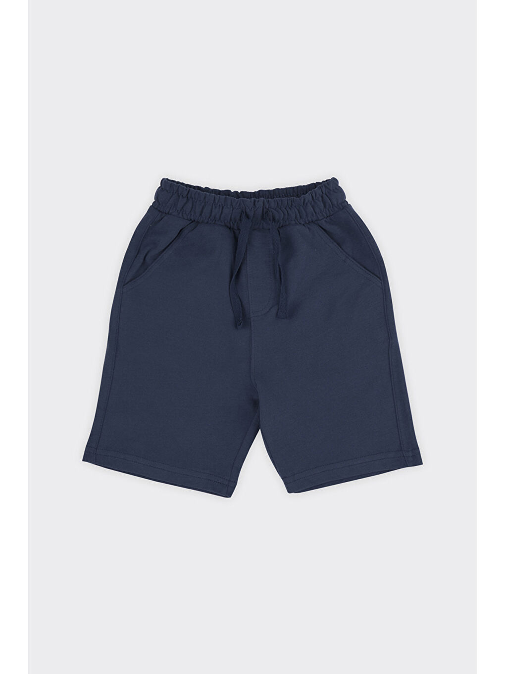 Unisex Çocuk Beli Lastikli Örme Lacivert Şort