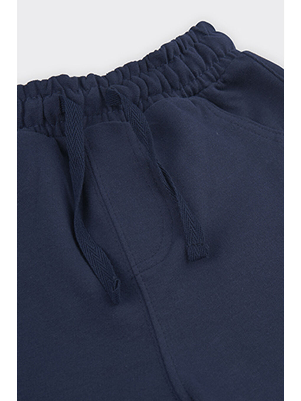 Unisex Çocuk Beli Lastikli Örme Lacivert Şort-1