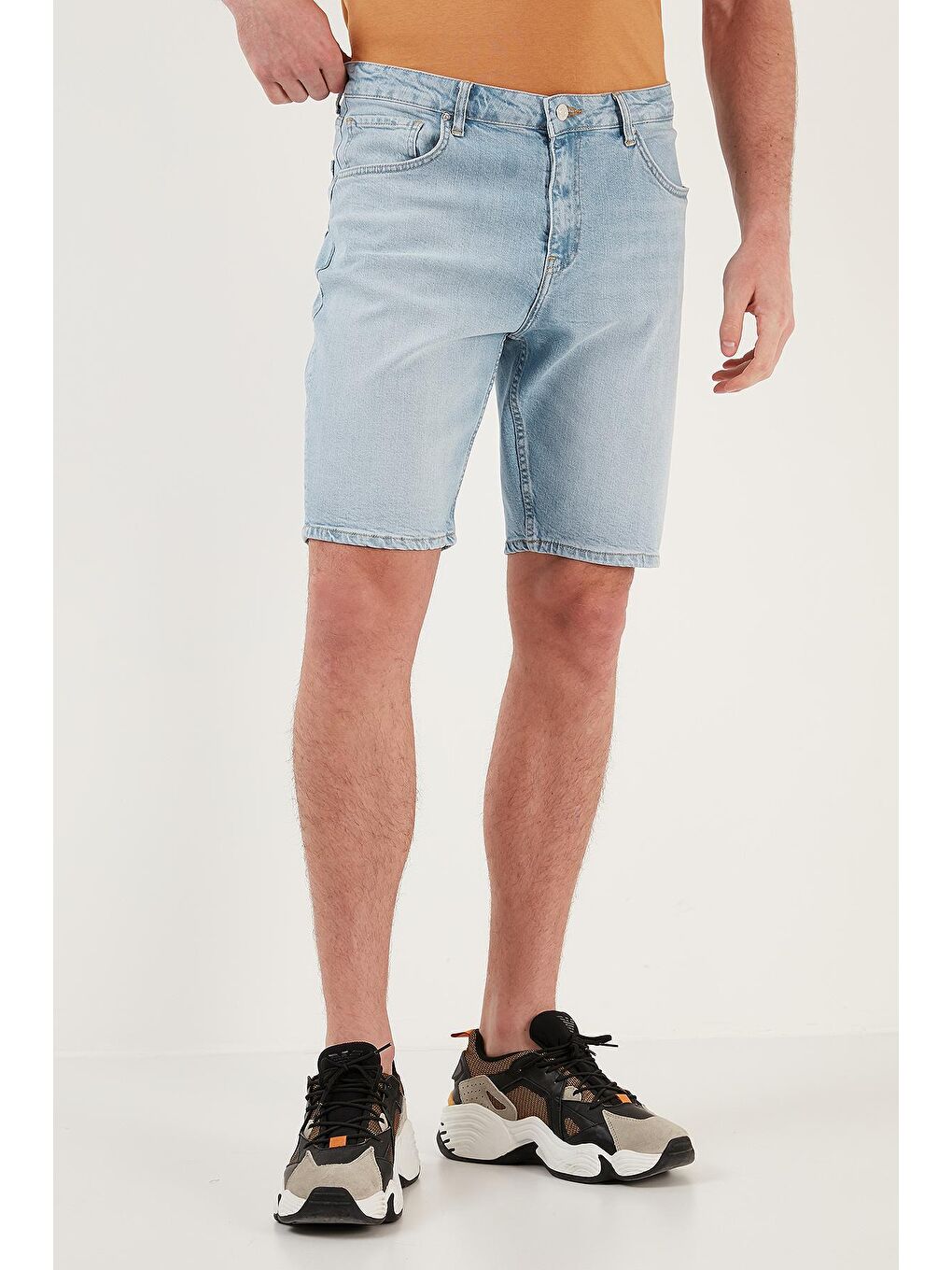 Buratti Açık Mavi Pamuklu Normal Bel Slim Fit Jean Short 4501F031IBIZA - 1