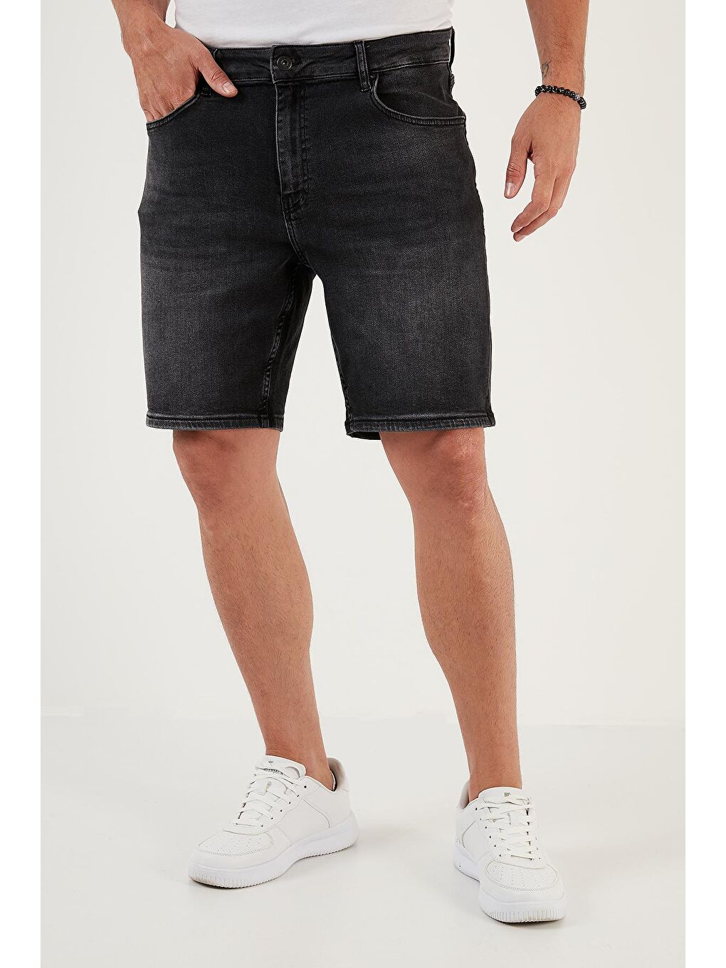 Buratti Siyah Pamuklu Normal Bel Slim Fit Jean Short 4501M12IBIZA - 2