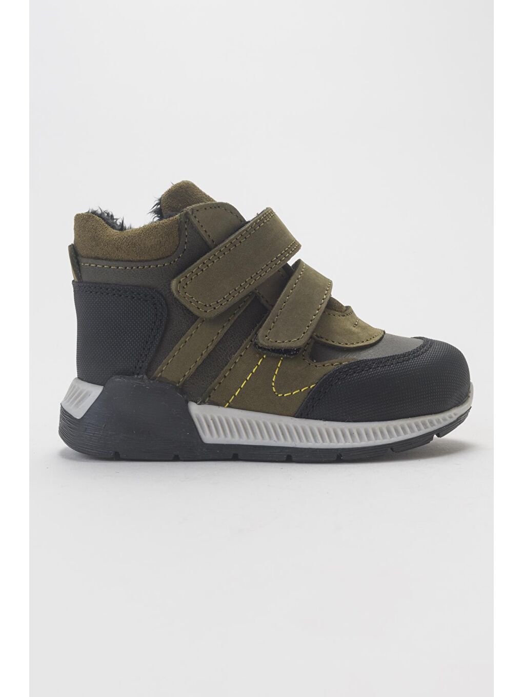 Erkek Çocuk Haki Hakiki Deri Çocuk Bot-4