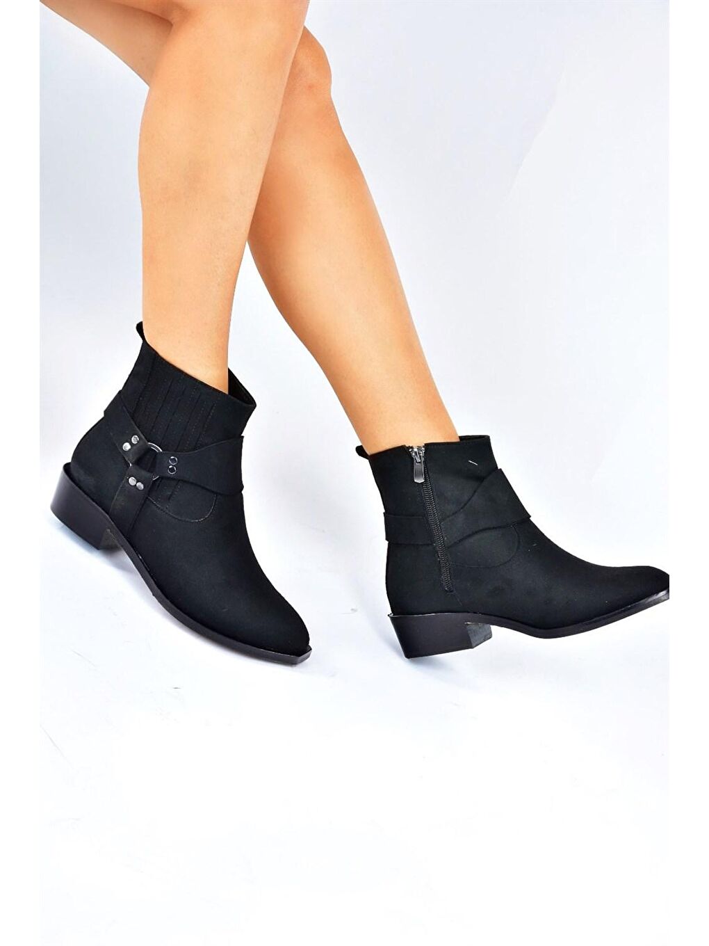 L2520325 Siyah Kadın Bot-2
