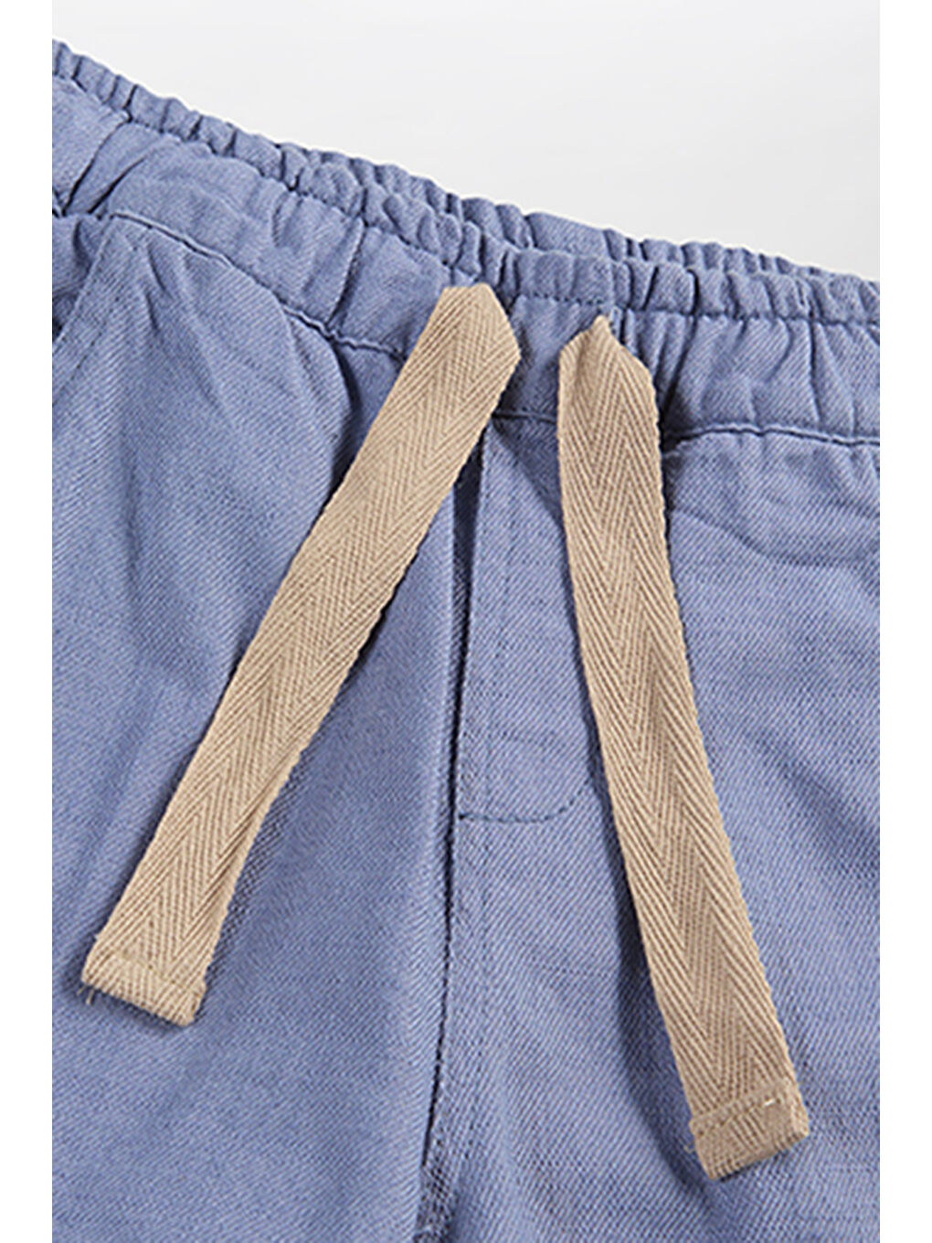 Erkek Çocuk Beli Lastikli Mavi Şort-6