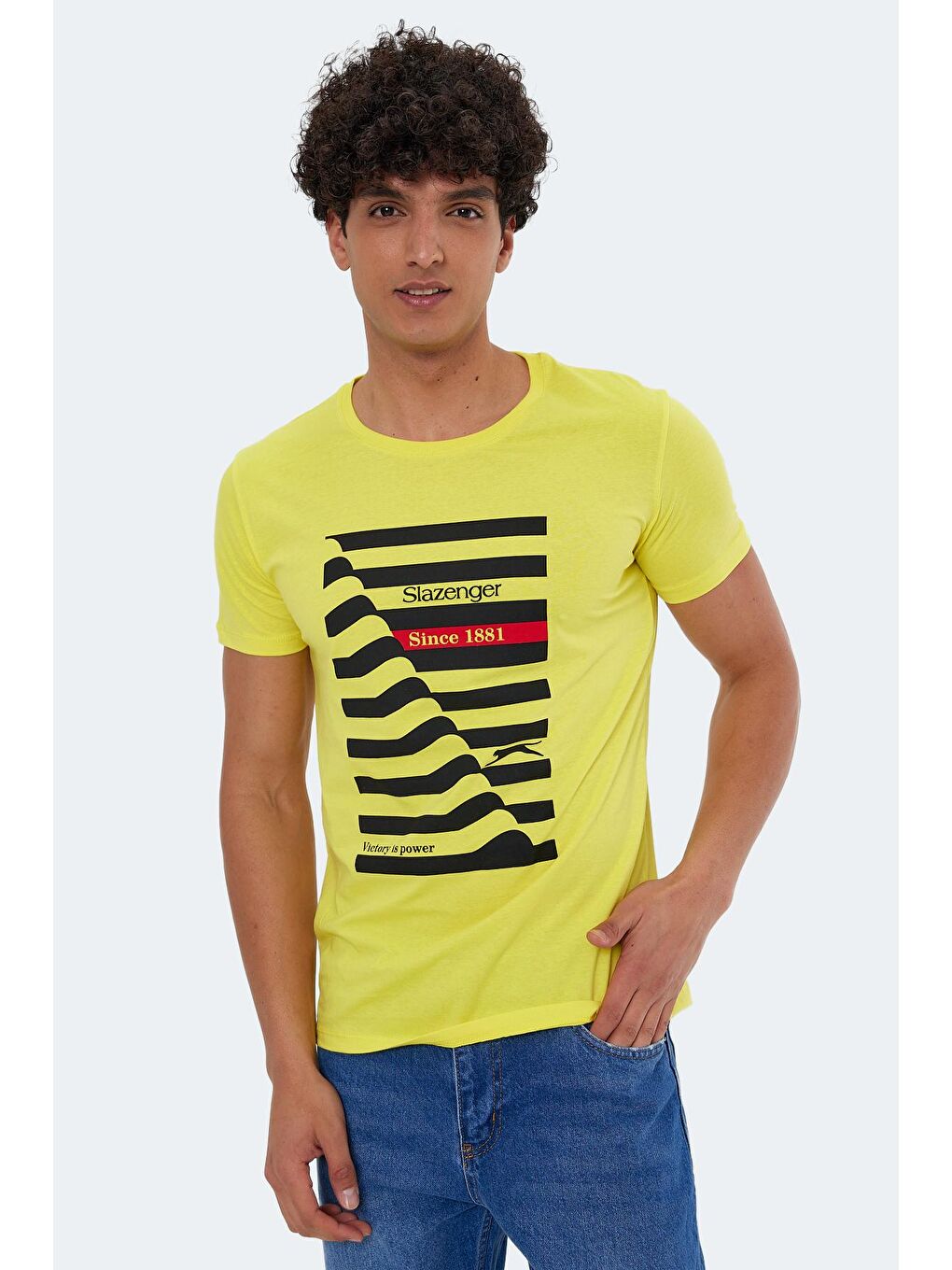 SLAZENGER Sarı KATELL Erkek T-Shirt Sarı