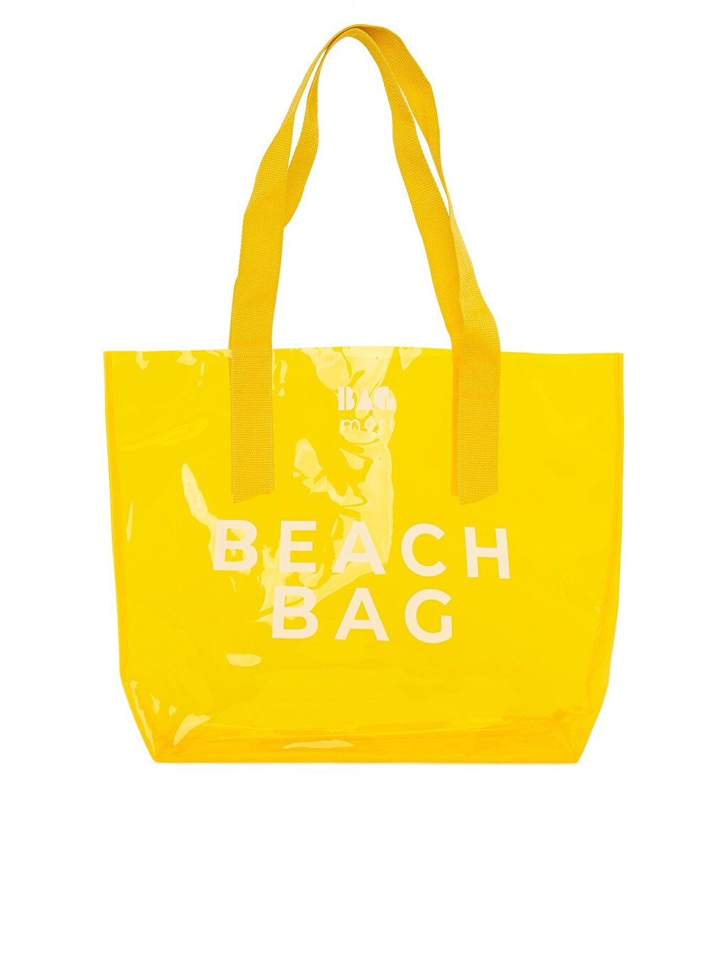 Bagmori Sarı Beach Bag Baskılı Şeffaf Plaj Çantası