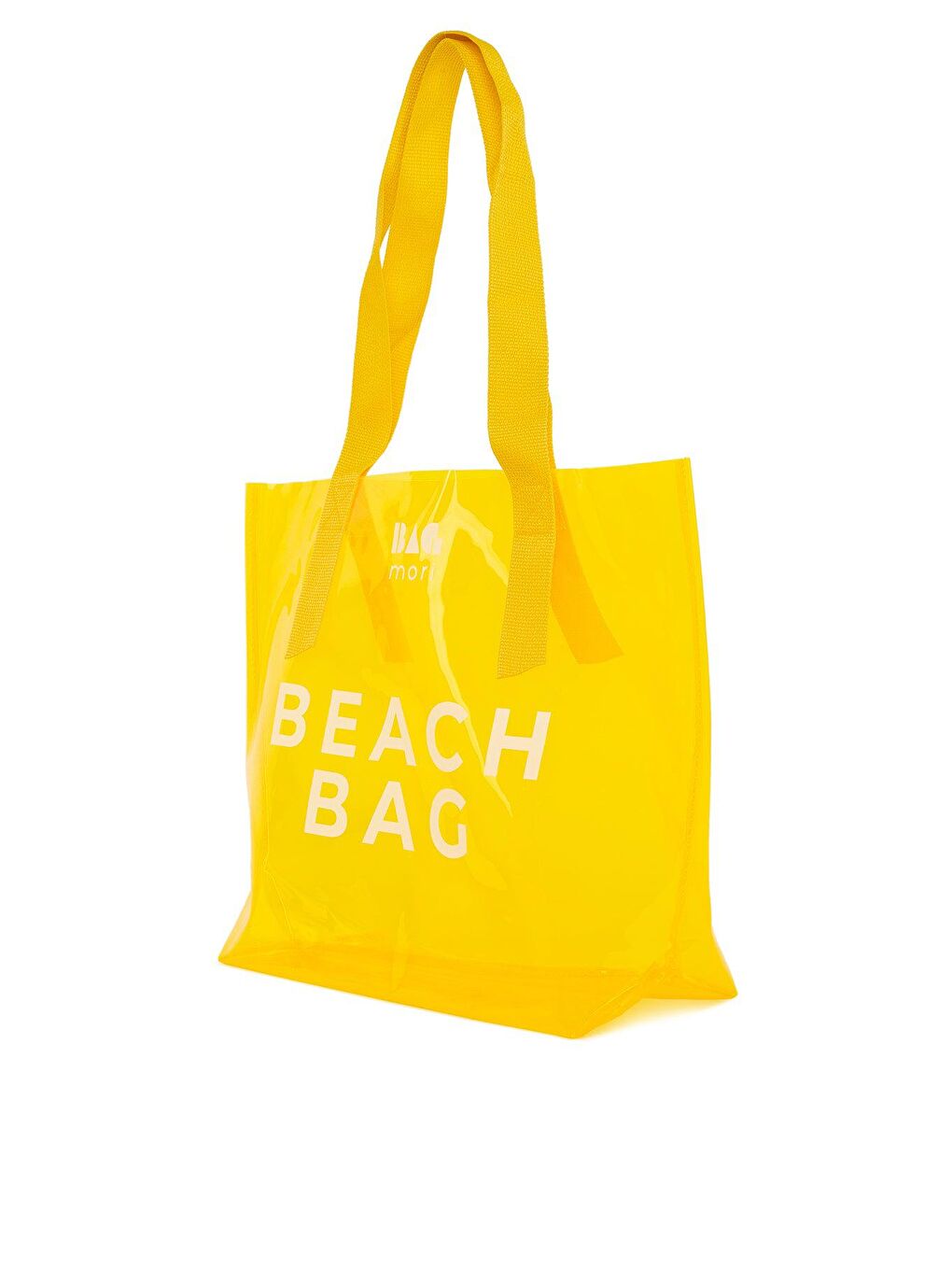 Bagmori Sarı Beach Bag Baskılı Şeffaf Plaj Çantası - 1