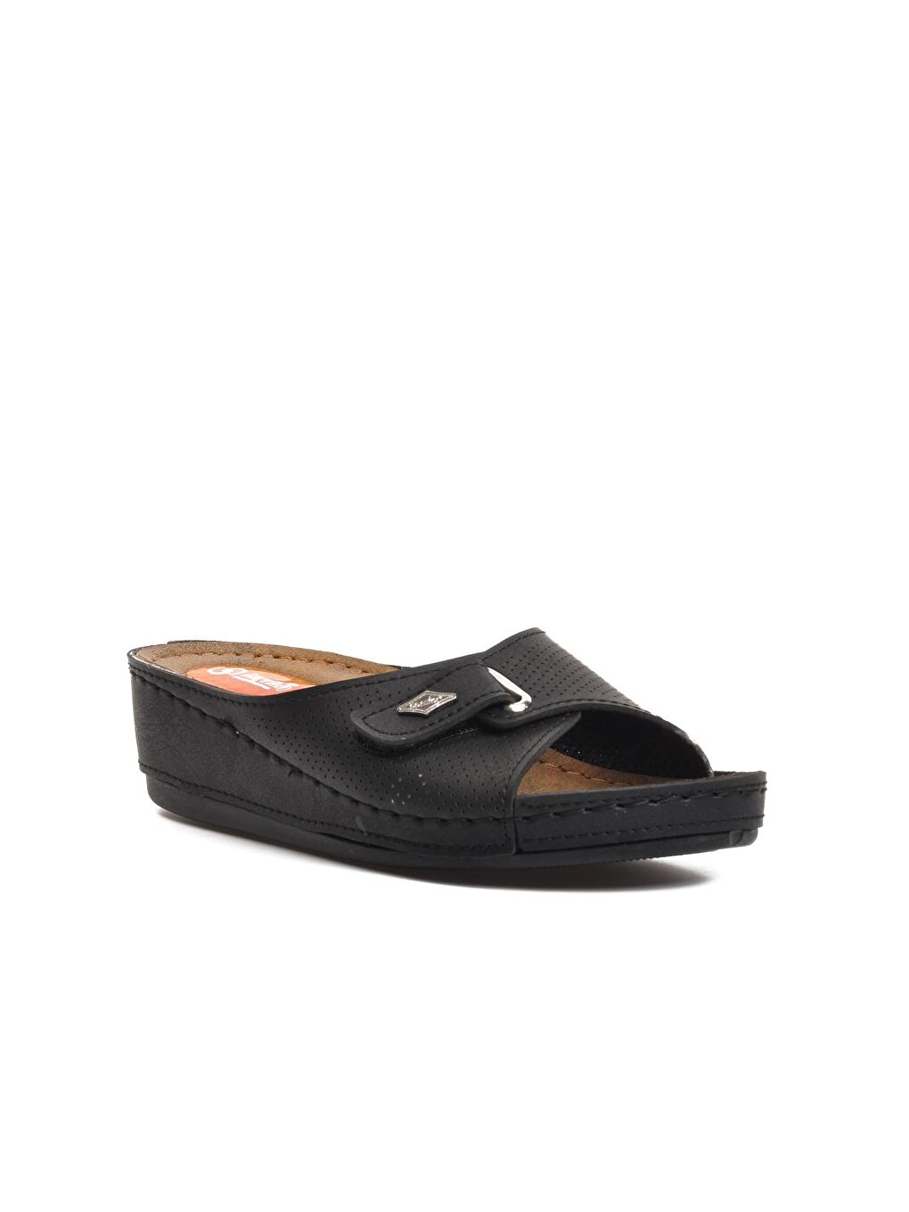 09-701 Siyah Kadın Dolgu Topuk Terlik-2