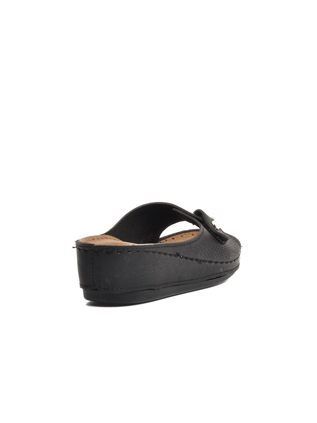 09-701 Siyah Kadın Dolgu Topuk Terlik-3