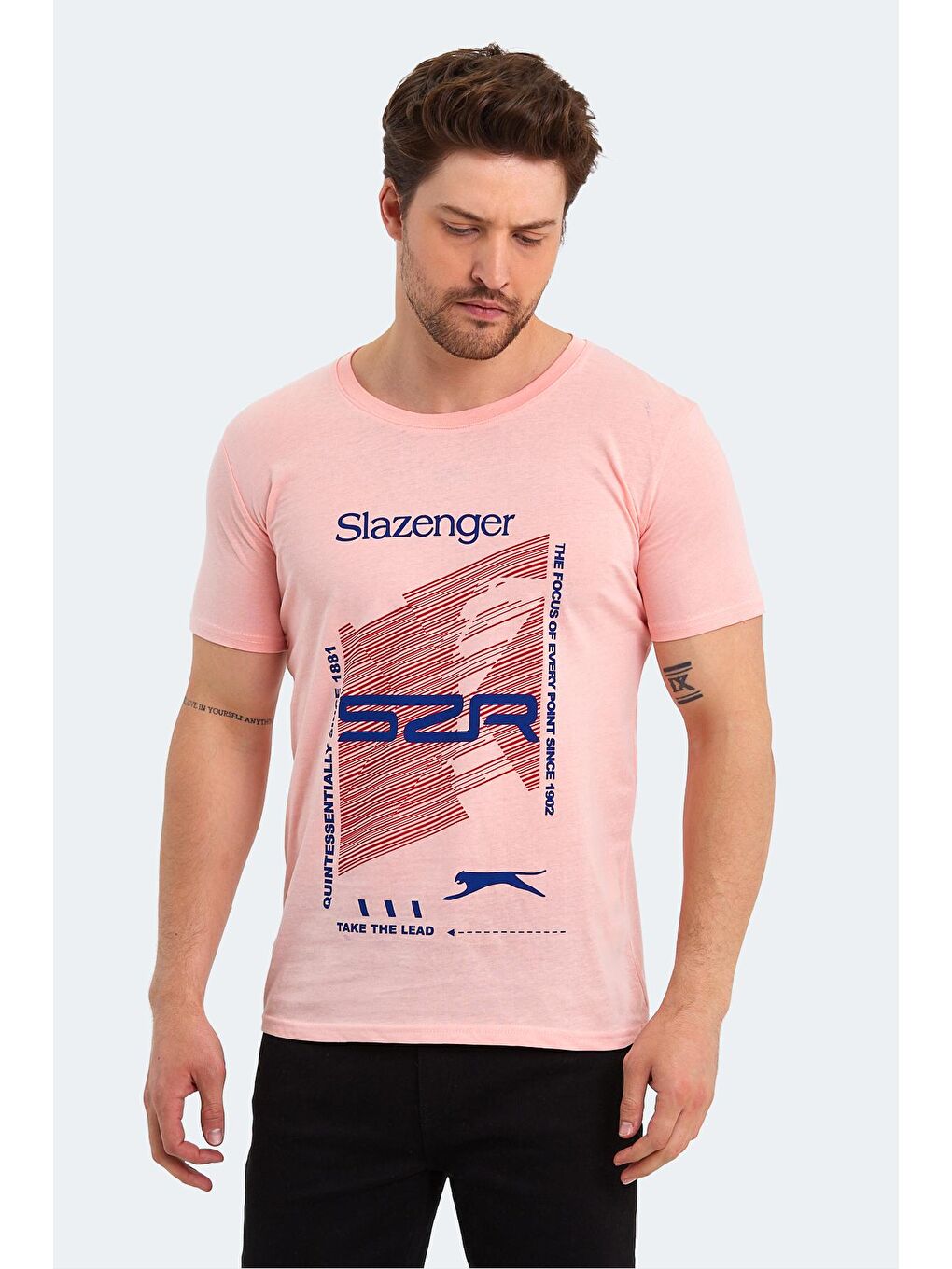 SLAZENGER Somon KALJU Erkek T-Shirt Somon - 2