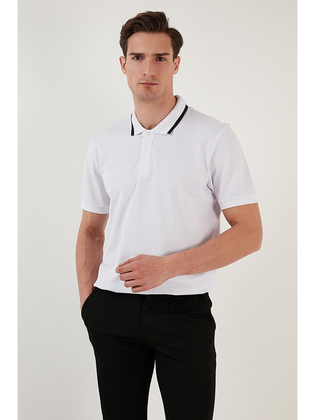 Buratti Beyaz % 100 Pamuk Regular Fit Düğmeli Polo T Shirt 59023861 - 2