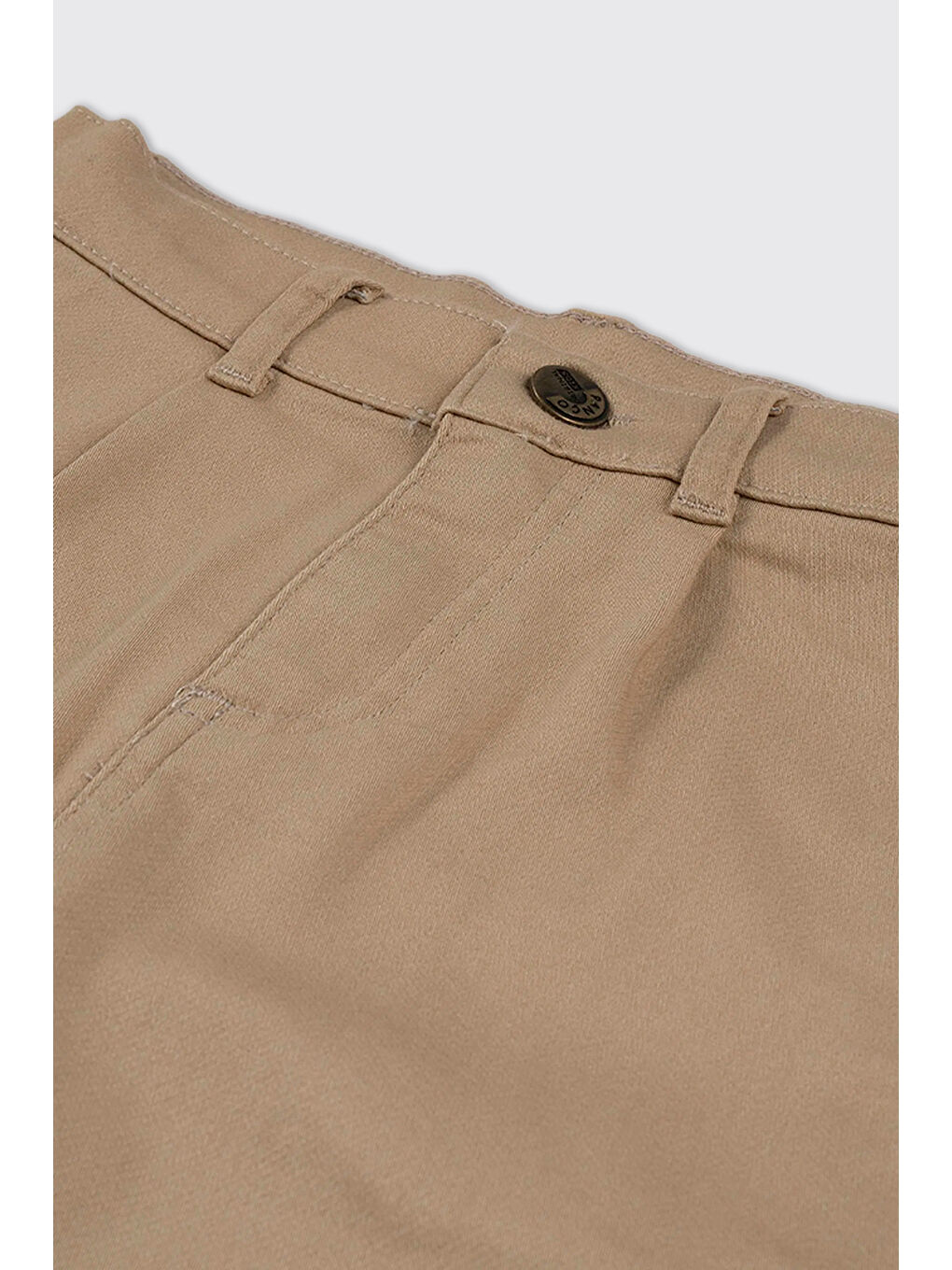 Erkek Çocuk Düğmeli Bej Pantolon-2