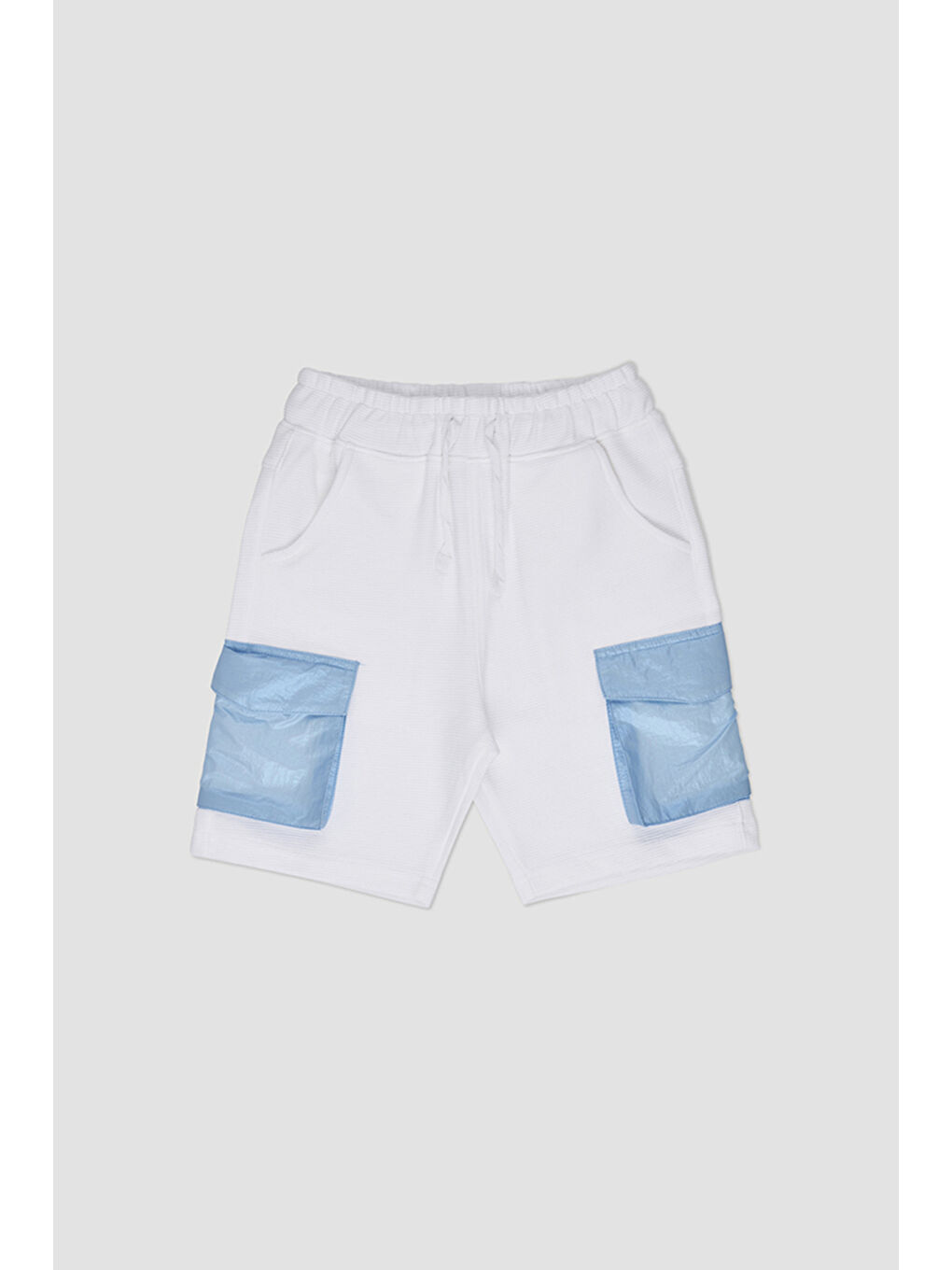 Erkek Çocuk Beyaz Örme Şort
