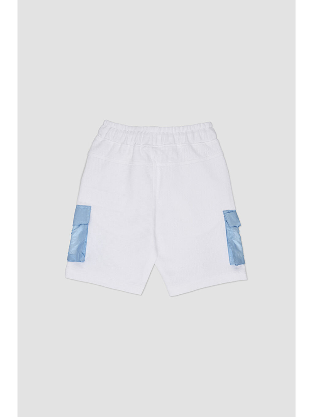 Erkek Çocuk Beyaz Örme Şort-1