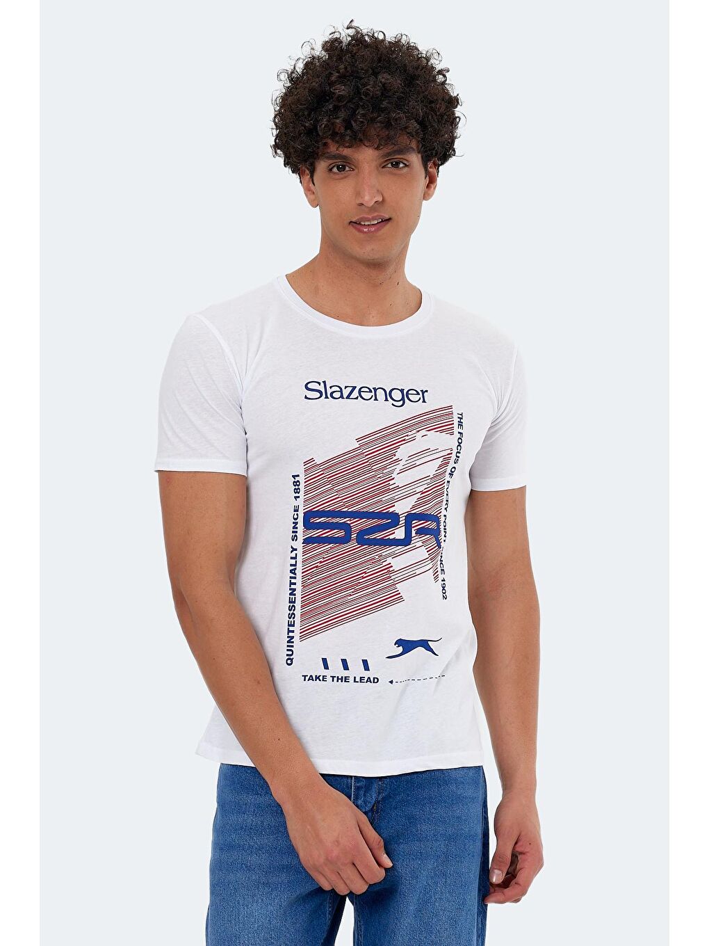 SLAZENGER Beyaz KALJU Erkek T-Shirt Beyaz