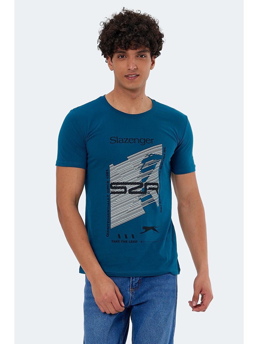 SLAZENGER Petrol KALJU Erkek T-Shirt Petrol