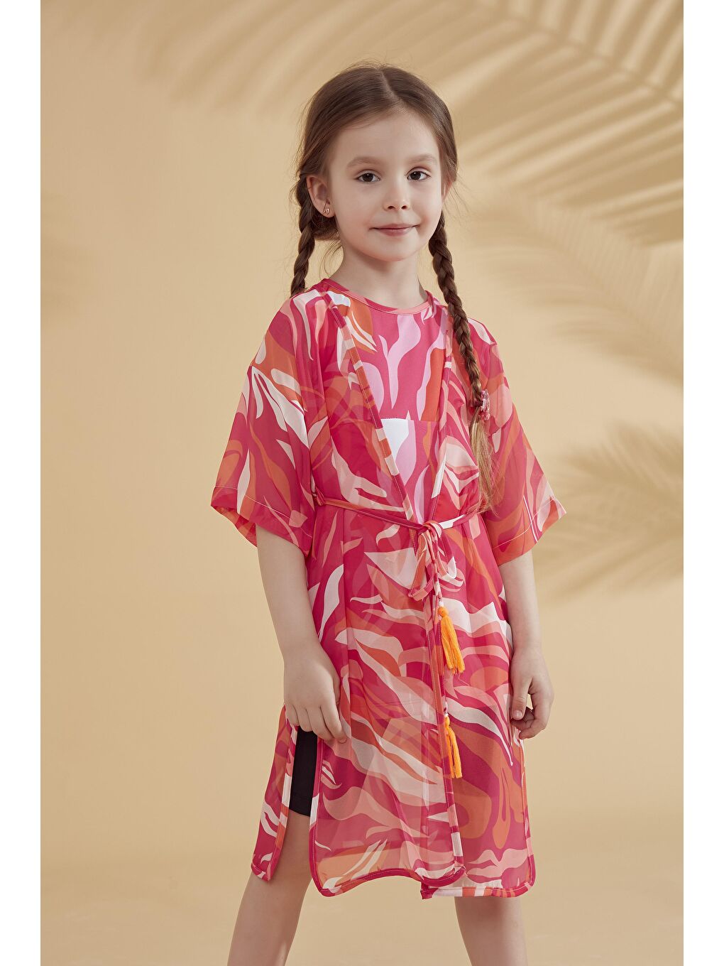 Marina Fuşya Kimono Kaftan P2335 - 1