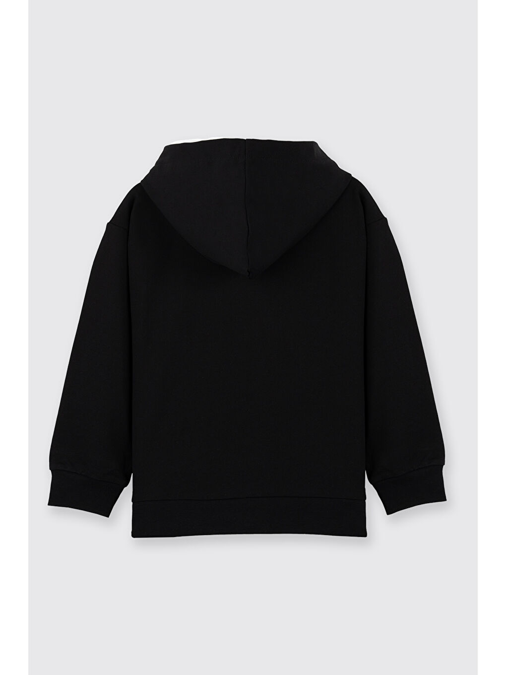 Erkek Çocuk Kapüşonlu Fermuarlı Siyah Sweatshirt-2