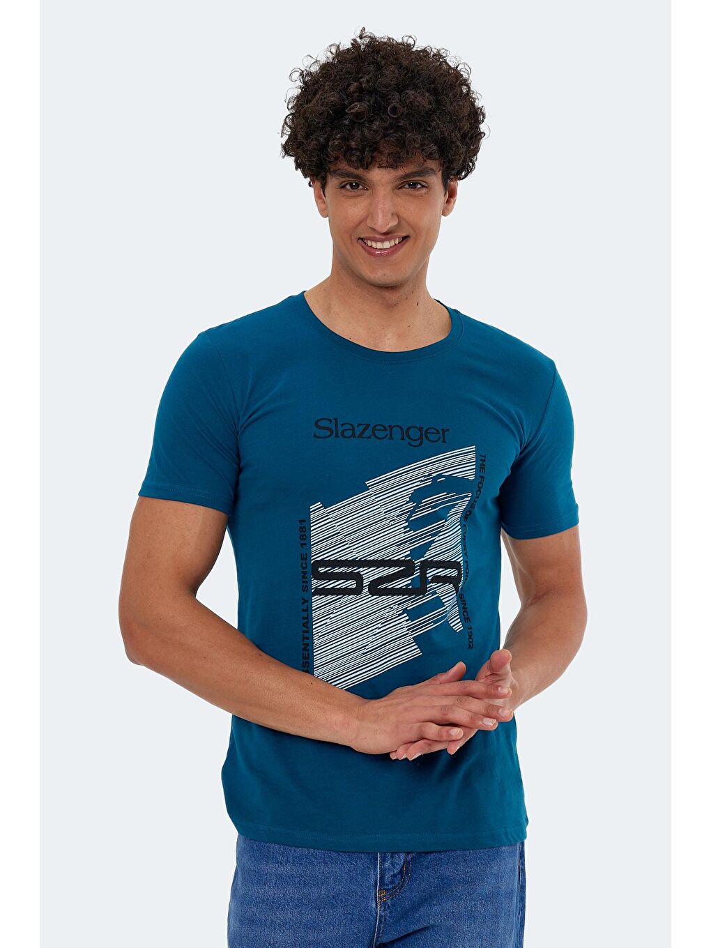 SLAZENGER Petrol KALJU Erkek T-Shirt Petrol - 2