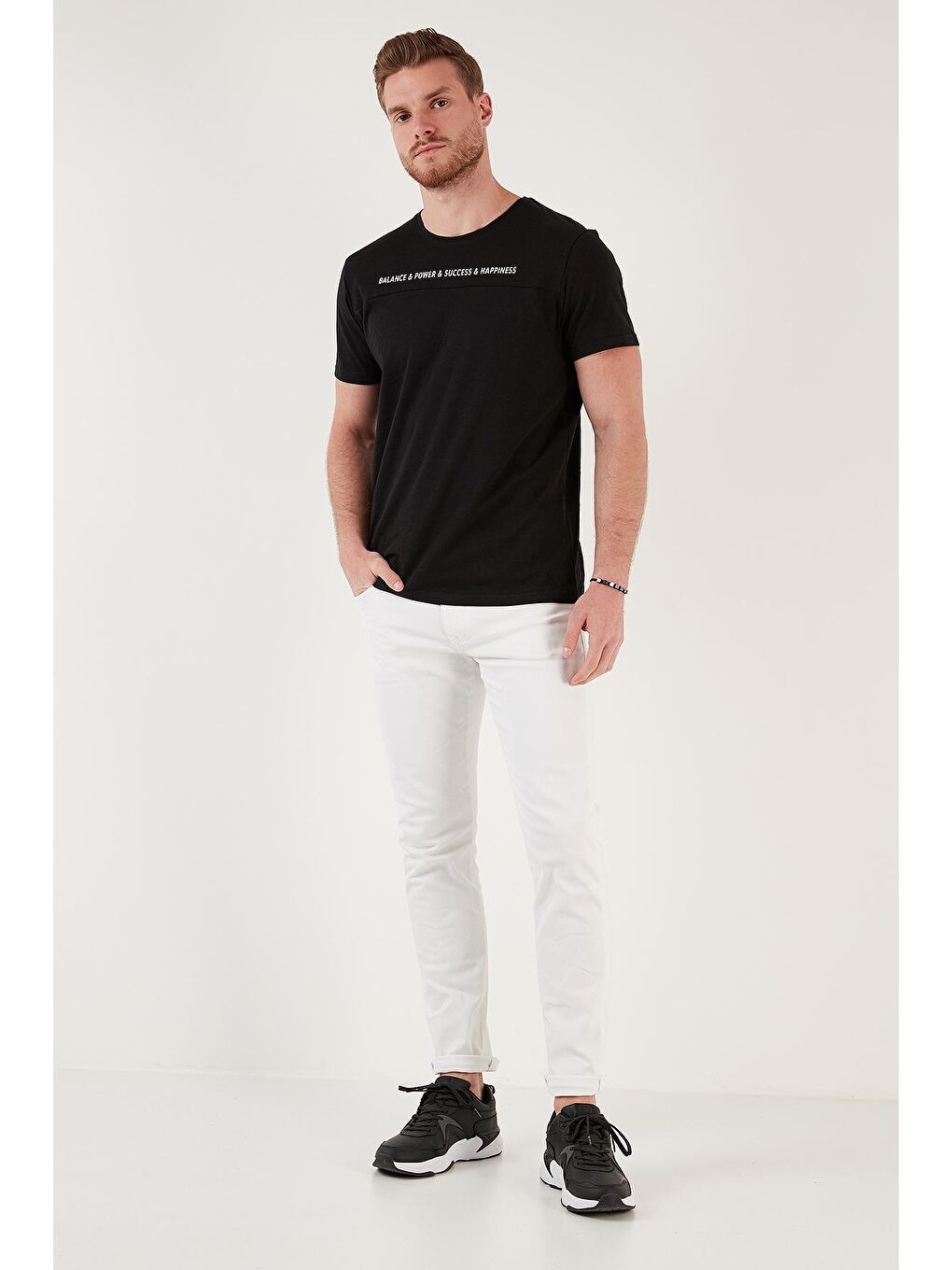 Buratti Siyah % 100 Pamuk Regular Fit Bisiklet Yaka T Shirt 59021751 - 2