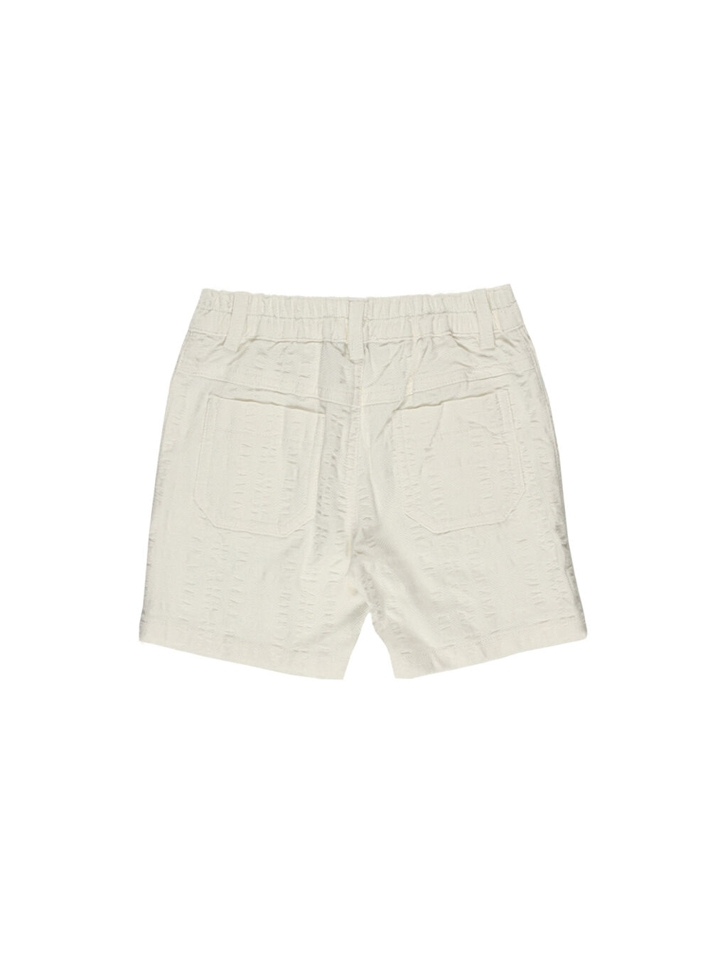 Erkek Bebek Düğmeli Beyaz Şort-1