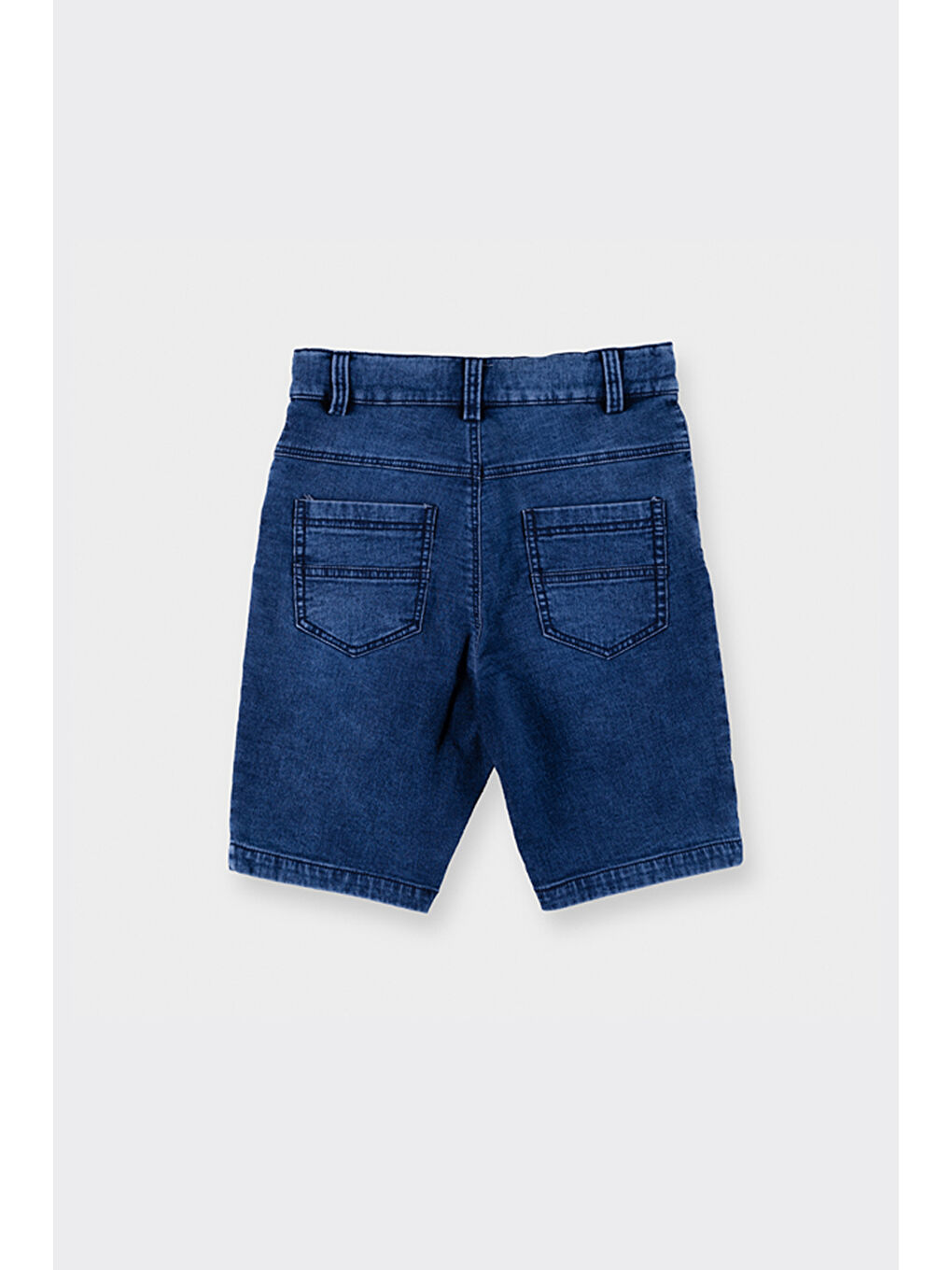 Erkek Çocuk Yıkamalı Lacivert Jean Şort