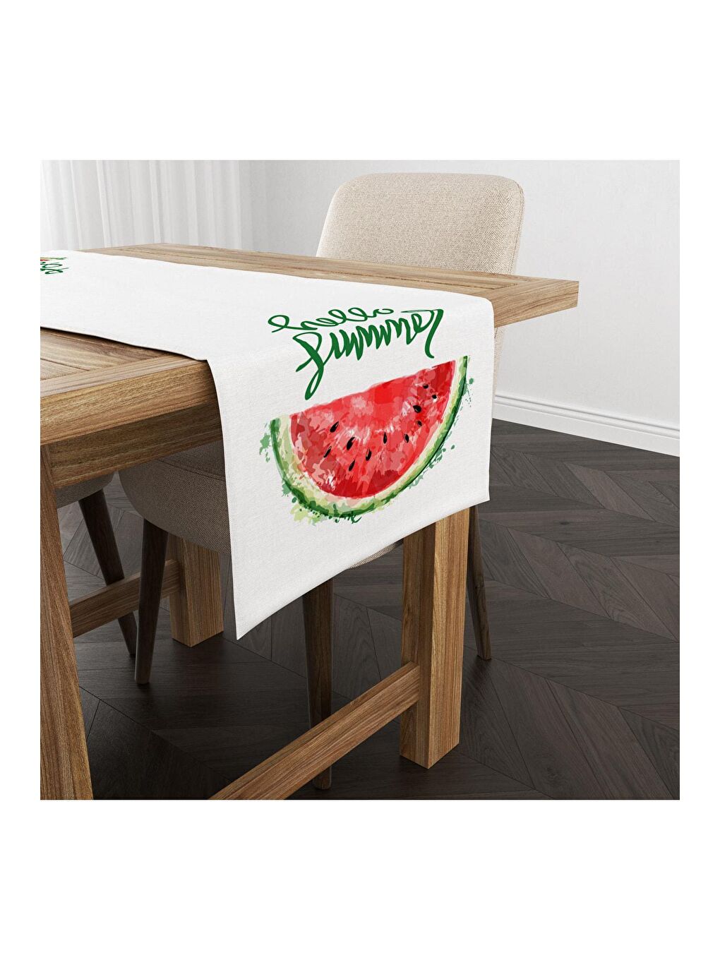 Karışık Çiçek Desenli Runner Modeli 40x140 cm