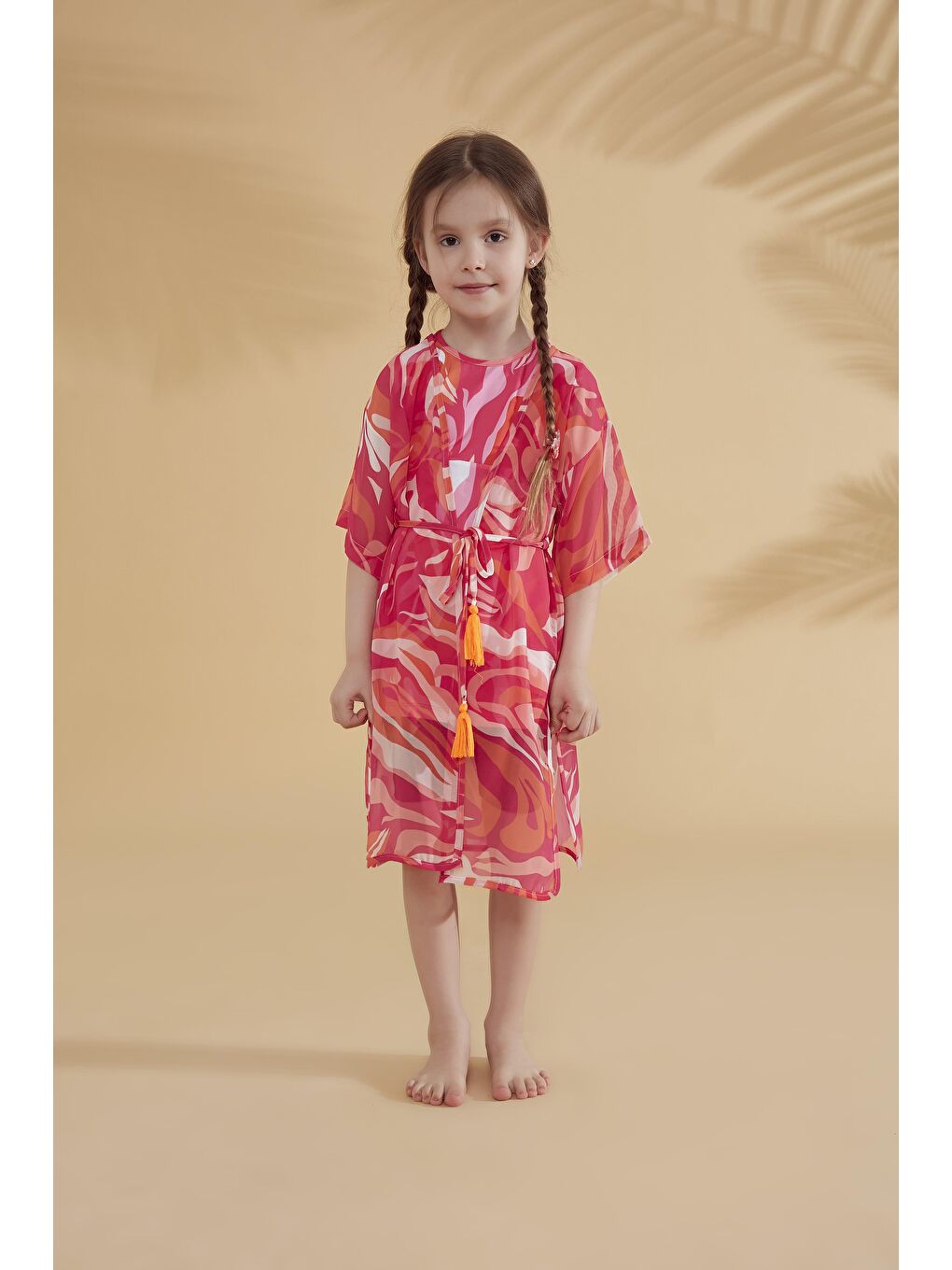 Marina Fuşya Kimono Kaftan P2335 - 4